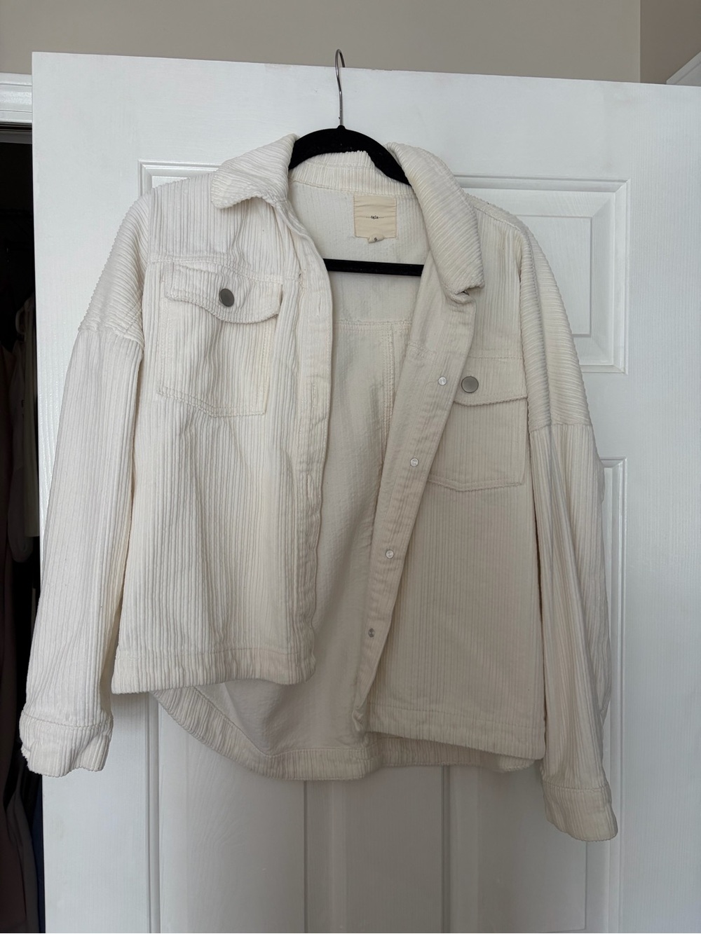 TGLA Women's Cream Corduroy Jacket